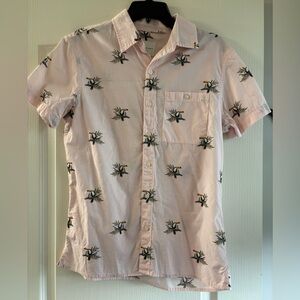 American Eagle Outfitters Pink Casual Button Down Shirt